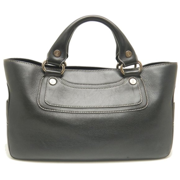 CELINE Boogie Bag CE00 23 Handbag Leather Black 252789 - Picture 1 of 10